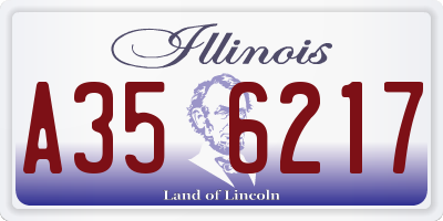 IL license plate A356217