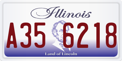 IL license plate A356218