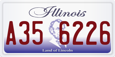 IL license plate A356226