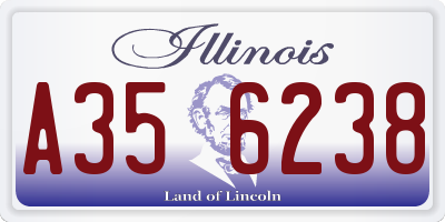 IL license plate A356238