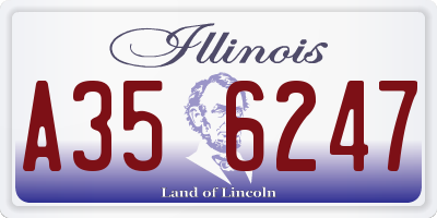 IL license plate A356247