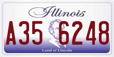 IL license plate A356248