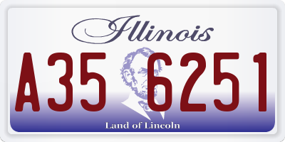 IL license plate A356251