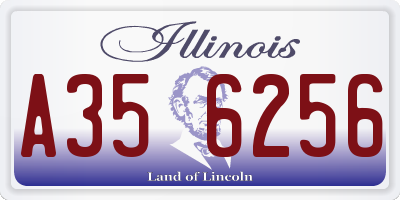 IL license plate A356256