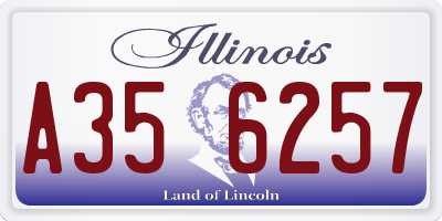 IL license plate A356257