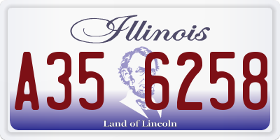 IL license plate A356258