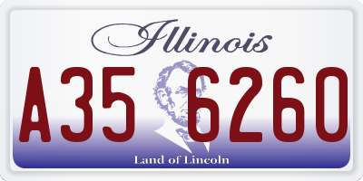 IL license plate A356260