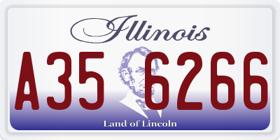 IL license plate A356266