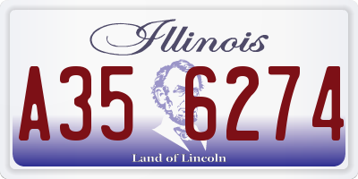 IL license plate A356274