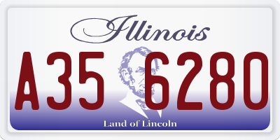 IL license plate A356280