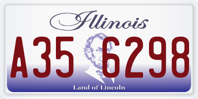 IL license plate A356298