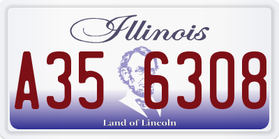 IL license plate A356308