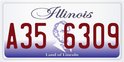IL license plate A356309