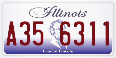 IL license plate A356311
