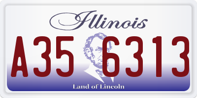 IL license plate A356313