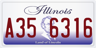 IL license plate A356316