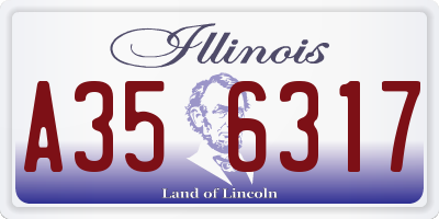 IL license plate A356317