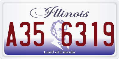 IL license plate A356319