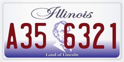 IL license plate A356321