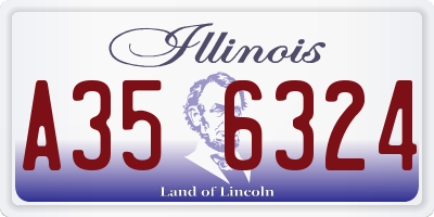 IL license plate A356324