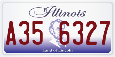 IL license plate A356327