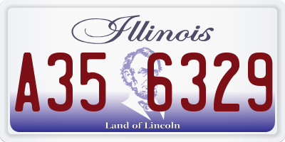 IL license plate A356329
