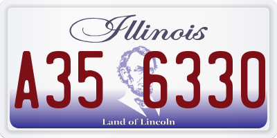 IL license plate A356330