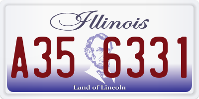 IL license plate A356331