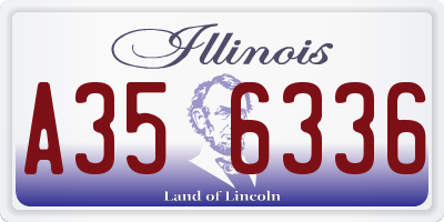IL license plate A356336