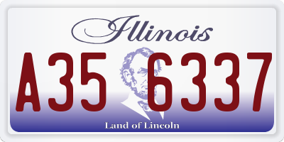 IL license plate A356337
