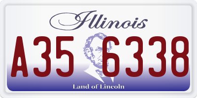 IL license plate A356338