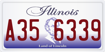 IL license plate A356339