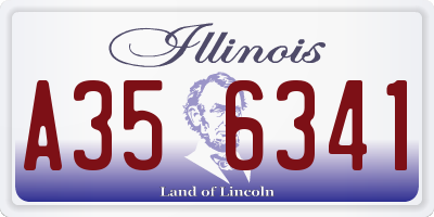 IL license plate A356341