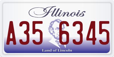 IL license plate A356345