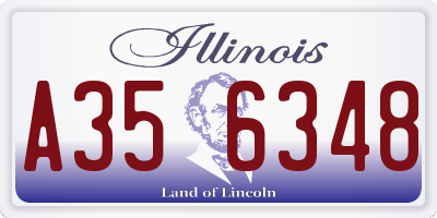 IL license plate A356348