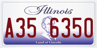IL license plate A356350