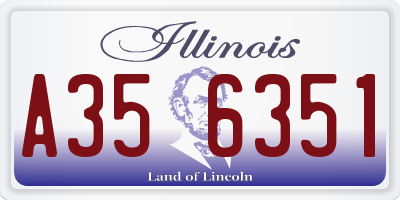 IL license plate A356351