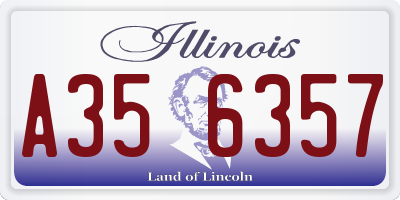 IL license plate A356357