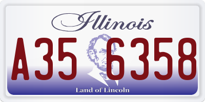 IL license plate A356358