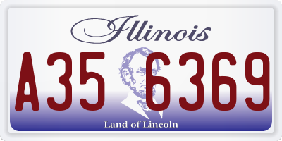 IL license plate A356369