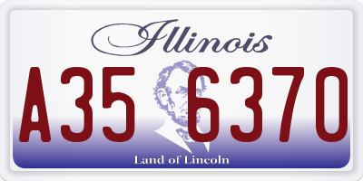 IL license plate A356370