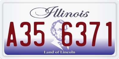 IL license plate A356371