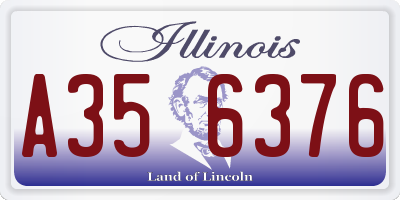 IL license plate A356376