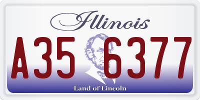 IL license plate A356377