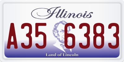 IL license plate A356383