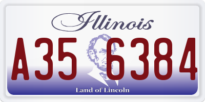 IL license plate A356384