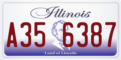 IL license plate A356387