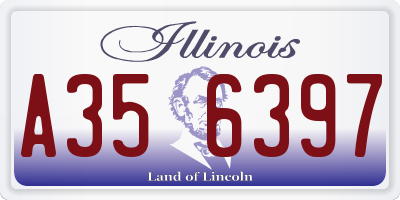 IL license plate A356397