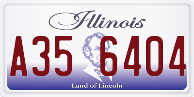 IL license plate A356404