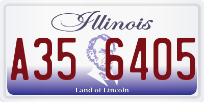 IL license plate A356405